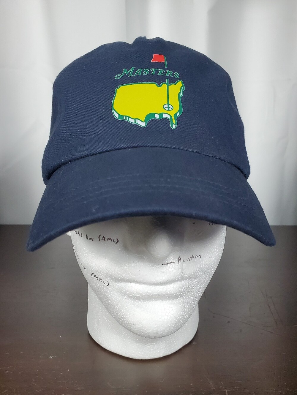 Masters  Golf Cap - Navy with Yellow Logo Adult